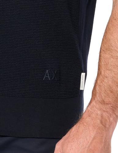 Armani Exchange Men's Short Sleeve Textured Cotton Crew Sweater4