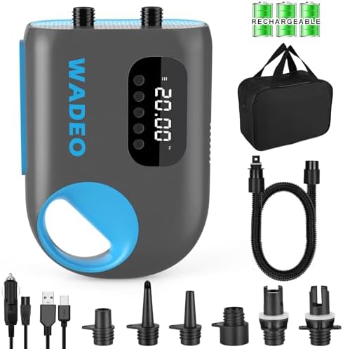 WADEO Upgraded Electric Pump for Paddle Board, 20PSI High Pressur...