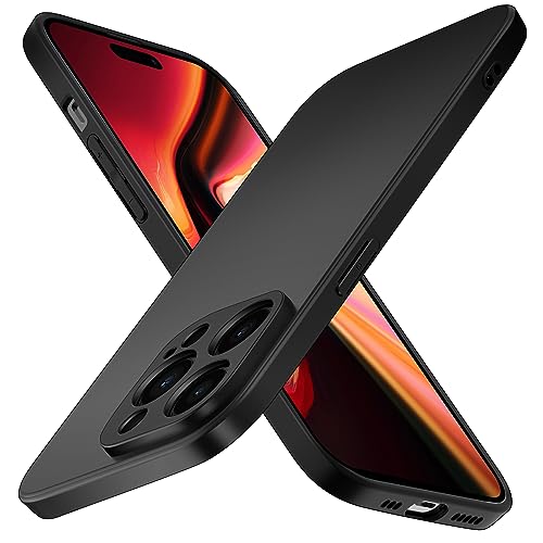 ivoler Negro Mate Funda Compatible con iPhone 15 Pro MAX 6.7 Pulgadas con Protección de Cámara, Carcasa Protectora Antigolpes, Ultrafina Suave TPU Silicona Caso Delgada Anti-Choques Case