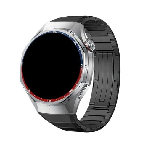 [PLYYQZM] �ɍ��� Hua wei Watch GT6 Pro�p���ԂȂ��`�^���X�g���b�v�A�ɍ��� Hua wei Watch GT6Pro 46mm�p��p�{�^���u���X���b�g�A�����p���^���o���h�ɓK��(Black)