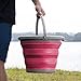 Navaris Cubo Plegable para Camping - Balde de Agua con asa de...