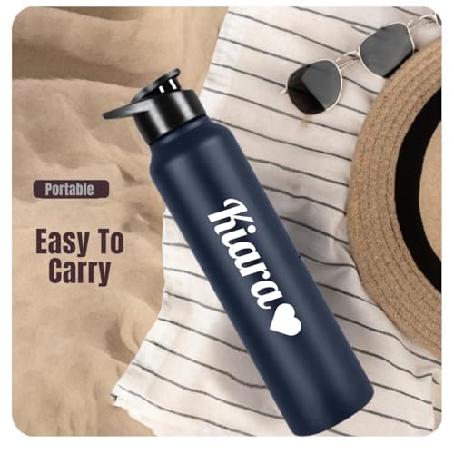 Image of CASPIAN / / / Hike Stainless Steel Customize Sipper Water Bottle Leak Proof Thunder for Fridge Home Office Travel School Kids Boys Girls Adults Sports Gym Yoga (R-Blue 1 Litre, Set of 1)|