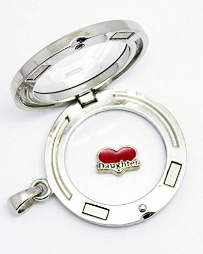 Cherityne Red Love Daughter Heart Floating Charm For Locket Pendants #TOP1