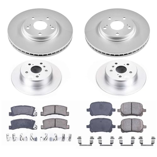 Image of PowerStop Front and Rear Brake Kit for Lexus RX300 1999-01 - Fully-Coated Disc Rotors with Z17 Ceramic Brake Pads Replacement, CRK6782