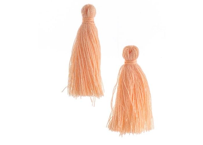 Cotton Tassels (20pcs) 1in Light Peach