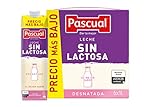 Sin lactosa Pascual Leche Sin Lactosa Desnatada - Paquete de 6 x 1000 ml - Total: 6000 ml