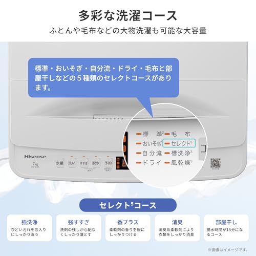 【新生活家電セット】ハイセンス 洗濯機 7kg 白 & 冷蔵庫 175L 白 一人暮らし 家電セット 2点セット 新生活応援