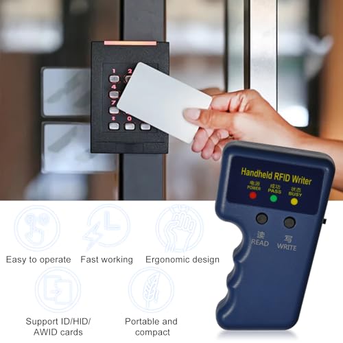 XIXEI 125KHz ID de proximidade HID AWID e gravador RFID paradoxo duplicador portátil + 5 peças de ch