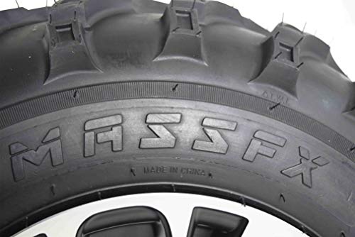 MASSFX MS 25x8-12 25x10-12 Tires w/Black 12x7 4/156 ATV UTV Rims Wheel & Tire Kit with Lug Nuts