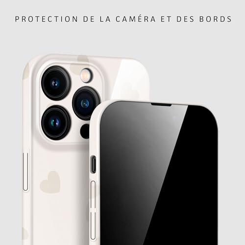 Coque iPhone 14 Pro protection rigide fine et solide imprimée motif cœurs - 2