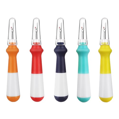 5 Pieces Ergonomic Grip Seam Ripper, Colorful Large Thread Remover