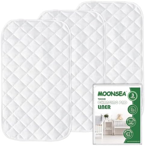 Diaper Changing Pad Liners White, 13"x 26" Inch, 3 Pack
