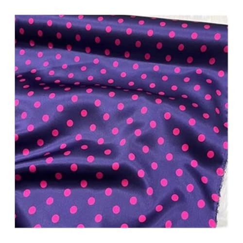 Tissu en satin de soie extensible à pois pour coudre une chemise vintage