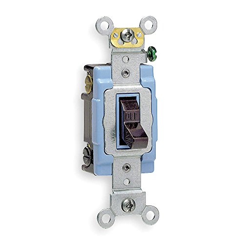Leviton 20-Amp, 120/277-Volt, Toggle Single-Pole AC Quiet Switch, Commercial Grade, Grounding, CS120-2, Brown