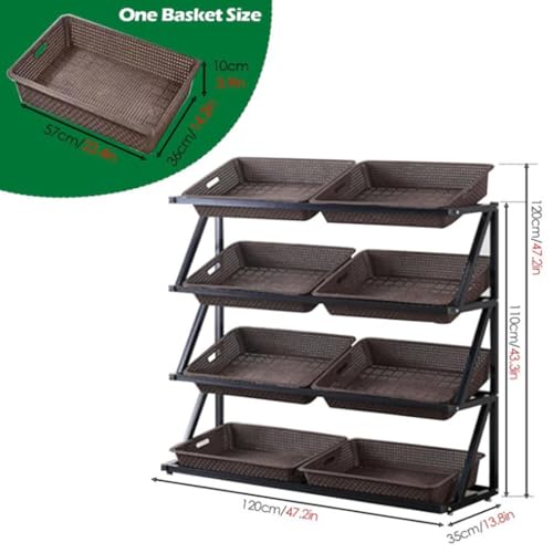 Estante de almacenamiento de refrigerios con canastas modulares extraíbles 2