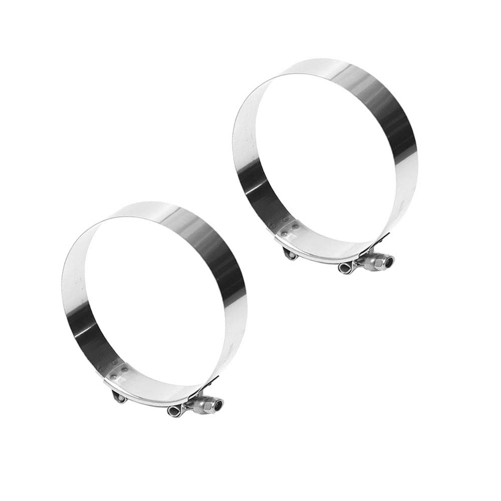LTI-DIRECTUniversal Size Range 3.14"-3.45" T Bolt Clamp 304 Stainless Steel for 3" Hose (80-88mm 2 Pack)