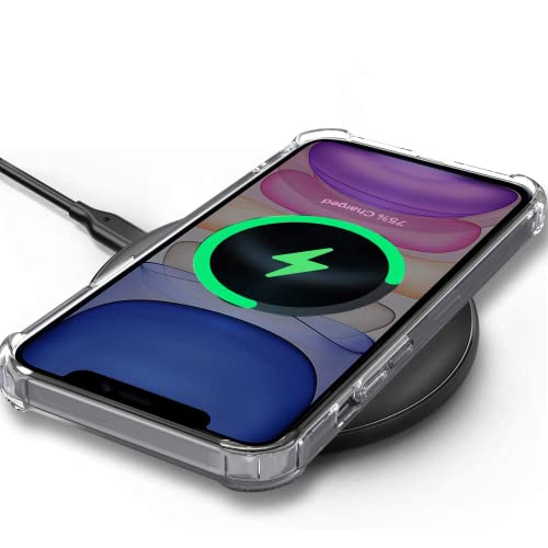 AUKASE Etui do iPhone 11, kompatybilne z iPhone 11, etui na telefon komórkowy z przezroczystego silikonu, TPU, miękkie [bumper, ze wzmocnionymi narożnikami], odporne na uderzenia