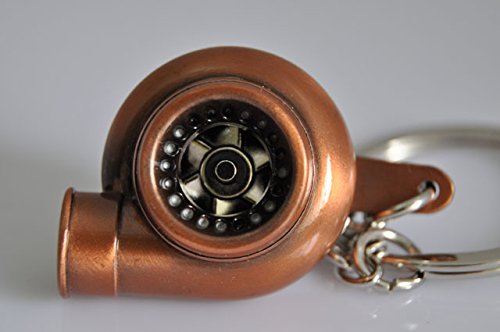 Global Accessories Turbo Coche Bronce turbina Elegante Llavero Llavero en Caja de Regalo