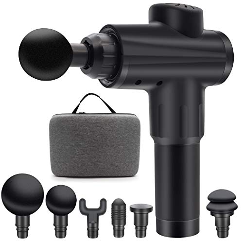 Awardroom Massage Gun,Deep Tissue Percussion Muscle Massage Device for Portable Handheld Electric Body Massage 6 Speeds Optional Modes with 6 Replaceable Massage Heads Black