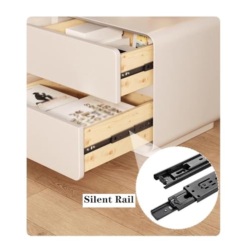 Table de chevet en bois massif compacte pour optimiser le rangement d'une petite chambre