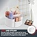 Masirs Small 360 Rotating Makeup Organizer - Mini Yet Spacious Cosmetic Storage Solution with Multiple Compartments - The Perfect Spinning Make-Up Caddy for Vanity or Bathroom Counter (Round - White)
