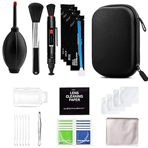 Professional Camera Cleaning Kit Sensor Cleaning Kit with Air Blower Cleaning Swabs Cleaning Pen Cleaning Cloth for Most Camera Mobile Phone Laptop