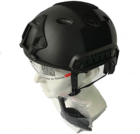 H World EU Airsoft Tactical Military Style SWAT Combat PJ Type Fast Helmet with Goggles for CQB Shooting Paintball