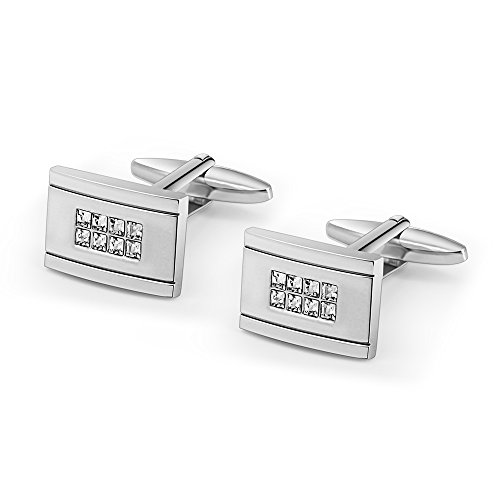 Mr.van Swarovski Crystal Cufflinks Rectangle Cuff Links Set For Men Wedding Party #TOP2