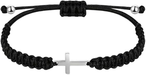 TengRiah Handmade Colorful Braided Rope Cross Lucky Protecti