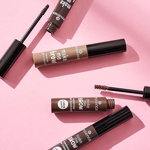 Image of Essence make me BROW eyebrow gel mascara 02 browny brows, tinted brow gel, brown, fuller-looking brows, natural finish, tiny fibres, 3.8 ml (Pack of 2)