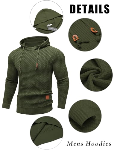 Pull à capuche en tricot de qualité COOFANDY coupe ajustée homme M