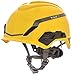 MSA 10194795 H1 V-Gard Helmet With Fas-Trac III Ratchet Suspension | Polyethylene Shell, Superior Impact Protection, Self Adjusting Crown Straps - Standard Size in Yellow