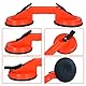 Welsberg 2er Pack Doppelsaugheber 100 kg Hebekapazität Glasheber Glassauger Vakuumheber Saugheber mit 2 Saugnäpfen, orange