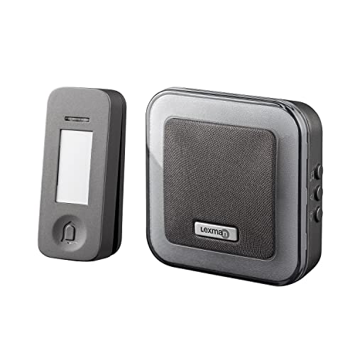 LEXMAN - Funk-Türklingel - Funk Gong - Wireless - Steckbar - Schwarz - 230 V - 150 m - 7 Klingeltöne Cover