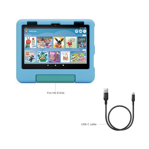 Amazon Fire HD 8 Kids tablet (newest gen), ages 3–7 | 3 GB memory, ad-free content with parental controls included, 13-hr battery, 32ؘ GB, Disney Princess, (2024 release) Amazon Fire HD 8 Kids tablet (newest gen), ages 3–7 | 3 GB memory, ad-free content with parental controls included, 13-hr battery, 32ؘ GB, Disney Princess, (2024 release)