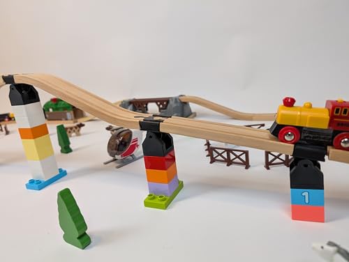 10 adattatori regolabili Brio – Duplo per altezze e inclinazioni variabili. (nero)