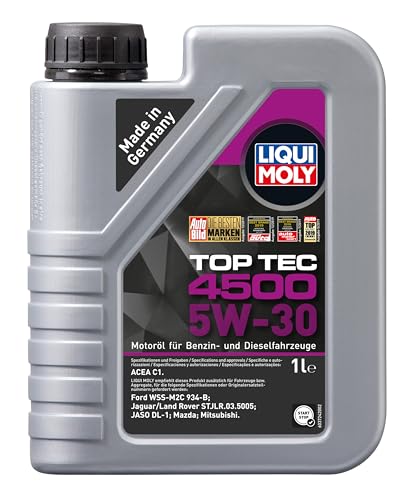 Image of WOL 5W30 Synthesis Technology Engine Oil 2318 Top Tec 4500 Low Viscocity ACEA C1 Car Oil (1L)