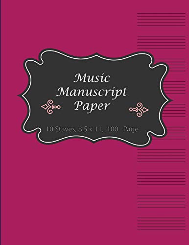 Music Manuscript Paper: Music Note Book Ideal for students and music lovers.- Large 8.5x11 Inch ,100 Pages, 10 musical staves for writing NoteBook image 3