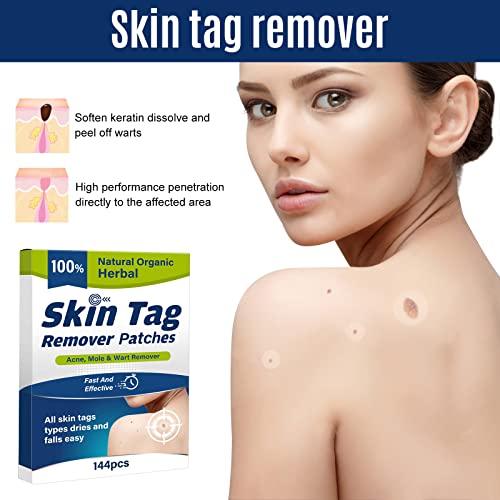 Skin Tag Removal Patches, 144Pcs Skin Tag Remover, Advanced Natural Herbal Formula Wart Remover For Face And Body - 5