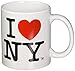 I Love NY Mug - White Ceramic 11 ounce I Love NY Mugs from the New York City Souvenir Store