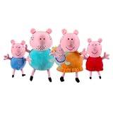 Peppa Pig 5-Pack Plushies - Peppa, George, Evie, Mummy Pig & Daddy Pig - Stuffed Animal Pre-School Toys