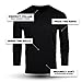 Fresh Clean Threads Mens Black Long Sleeve T-Shirt - Pre Shrunk Soft Fitted Premium Classic Tee - Men's T Shirts Cotton Poly - Small