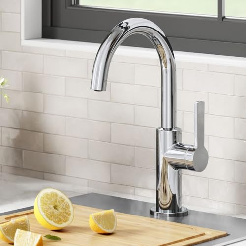 Image of Kraus Oletto Single Handle Kitchen Bar Faucet in Chrome, Kitchen Sink Faucets, KPF-2822CH