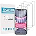 Kokio 4 Stück für Panzerglas für iPhone 11 und iPhone XR Schutzfolie,9H 0.33mm Panzerfolie,Ultra-HD Displayschutzfolie,kofferfreundlich