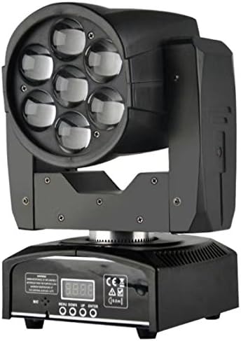 [4-Pack] LED Moving Head Light With 7x12W Zoom Dj Equipment Wash Beam 2in1 Light 80W DMX with Show KTV Disco DJ Party for Stage Lighting