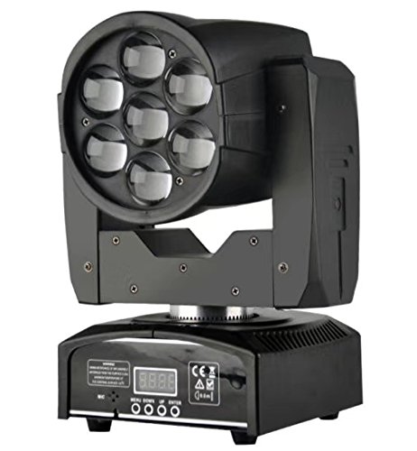 [4-Pack] Led Moving Head Light With 7X12W Zoom Dj Equipment Wash Beam 2In1 Light 80W Dmx With Show Ktv Disco Dj Party For Stage Lighting #TOP2