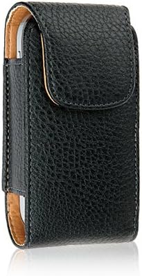 Black Leather Vertical Stylish Carry Case Pouch With Magnetic closing flap For Palm Centro 690 / 685