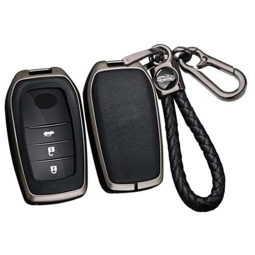 トヨタ向けの スマート キーケース キーホルダー キーカバー キー保護 toyota 新型ハリアー 80系 ヤリスクロス ハイラックス ランドクルーザー200系等に適用 高級 ABS 落ちにく 傷 防止 オシャレ ブラック
