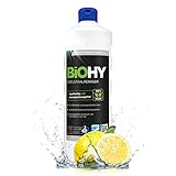 BiOHY Edelstahlreiniger (1l Flasche) | Edelstahlpflege für streifenfreien Glanz | ideal für Küche, Töpfe oder Grill | Edelstahl reinigen in Gastronomie & Haushalt pflegendes Putzmittel