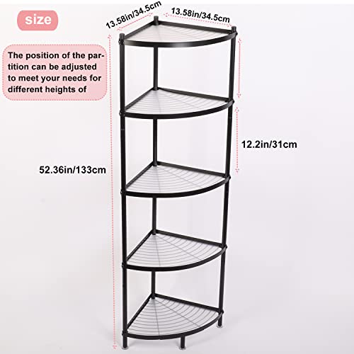 Usego 5-Tier Kitchen Pot Rack Cookware Stand Storage Organizer Kitchen Corner Shelf Rack Multi-Layer Corner Shelf Stand Stainless Steel Shelf Holder For Pans Pots And Kettles #TOP7